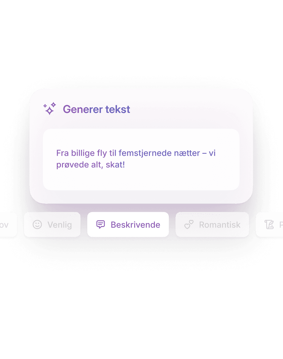 Se forslag til billedtekster med et enkelt tryk