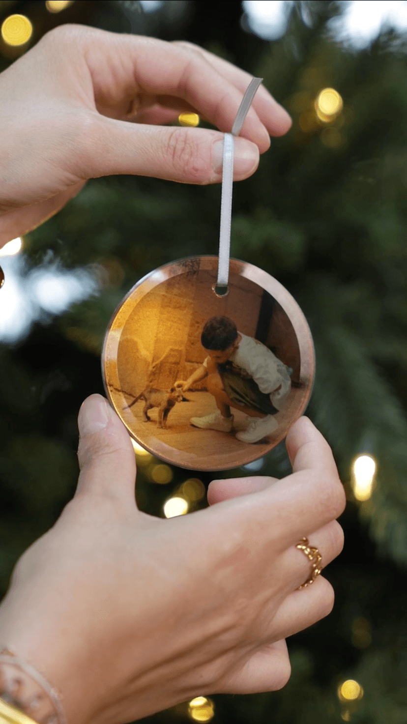 The kids love spotting themselves on the tree