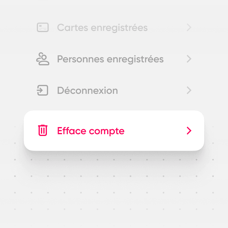 Suppression de compte facile