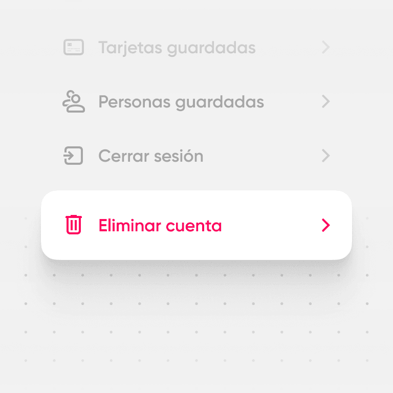 Cuenta fácil de eliminar