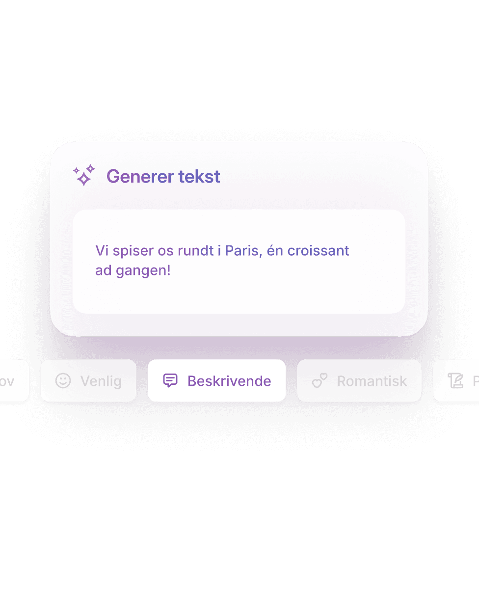 Billedtekster med et enkelt tryk