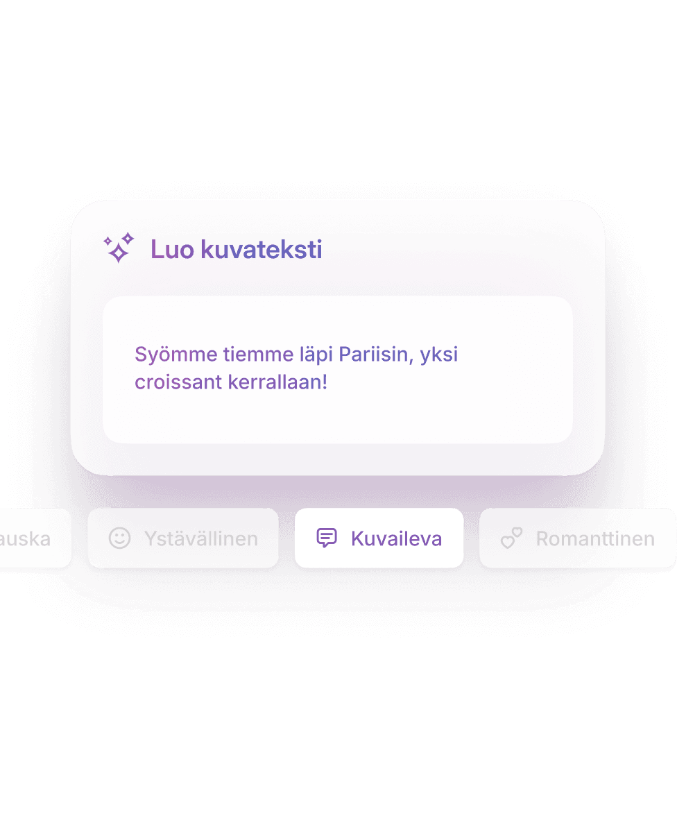 Kuvatekstit yhdellä napautuksella