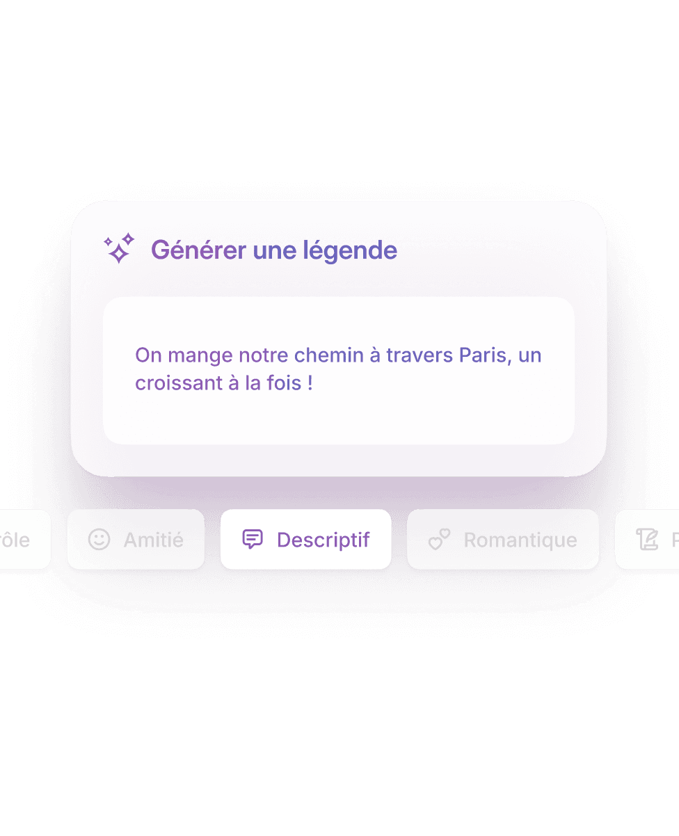 Des légendes en un clic
