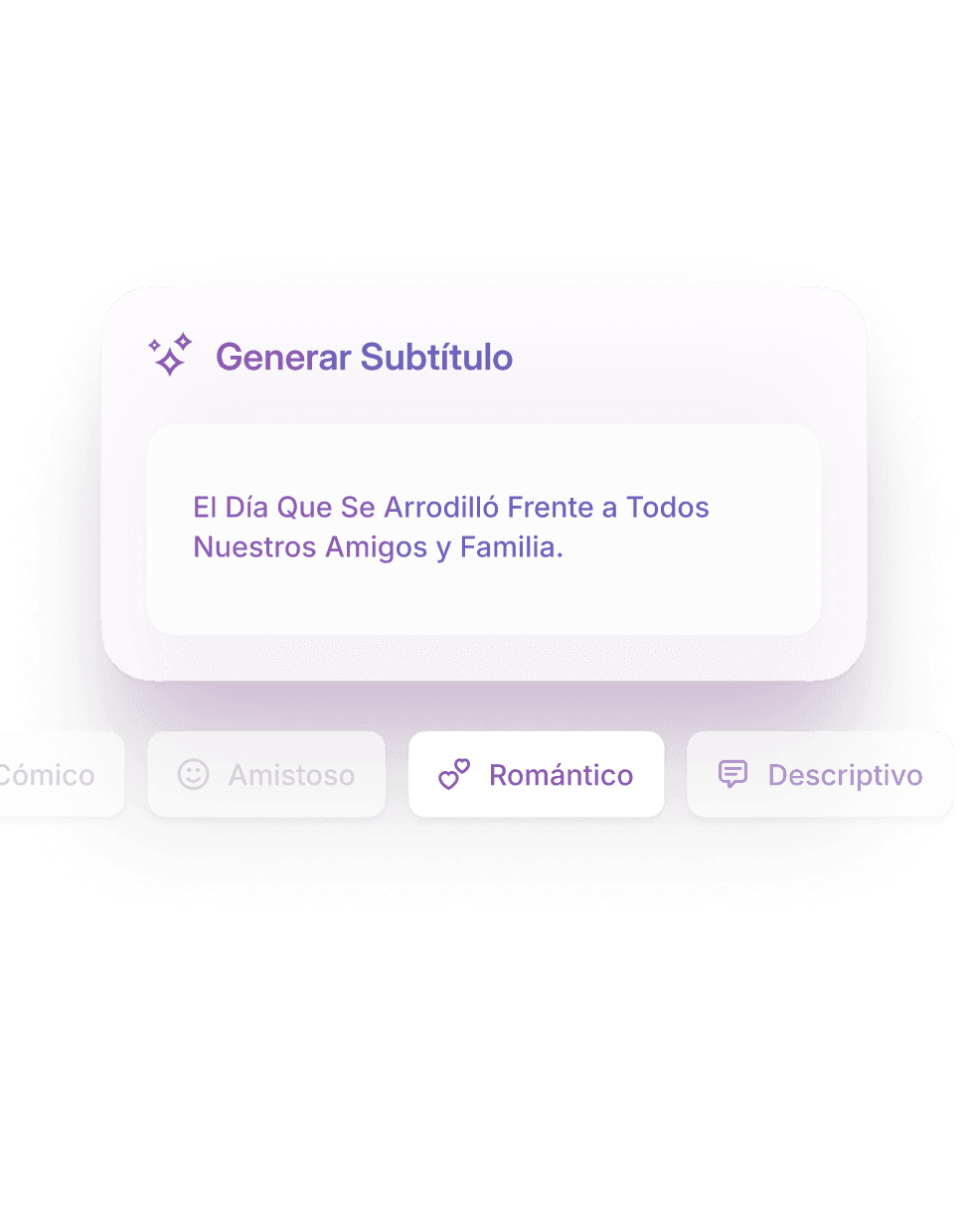 Genera pies de foto al instante