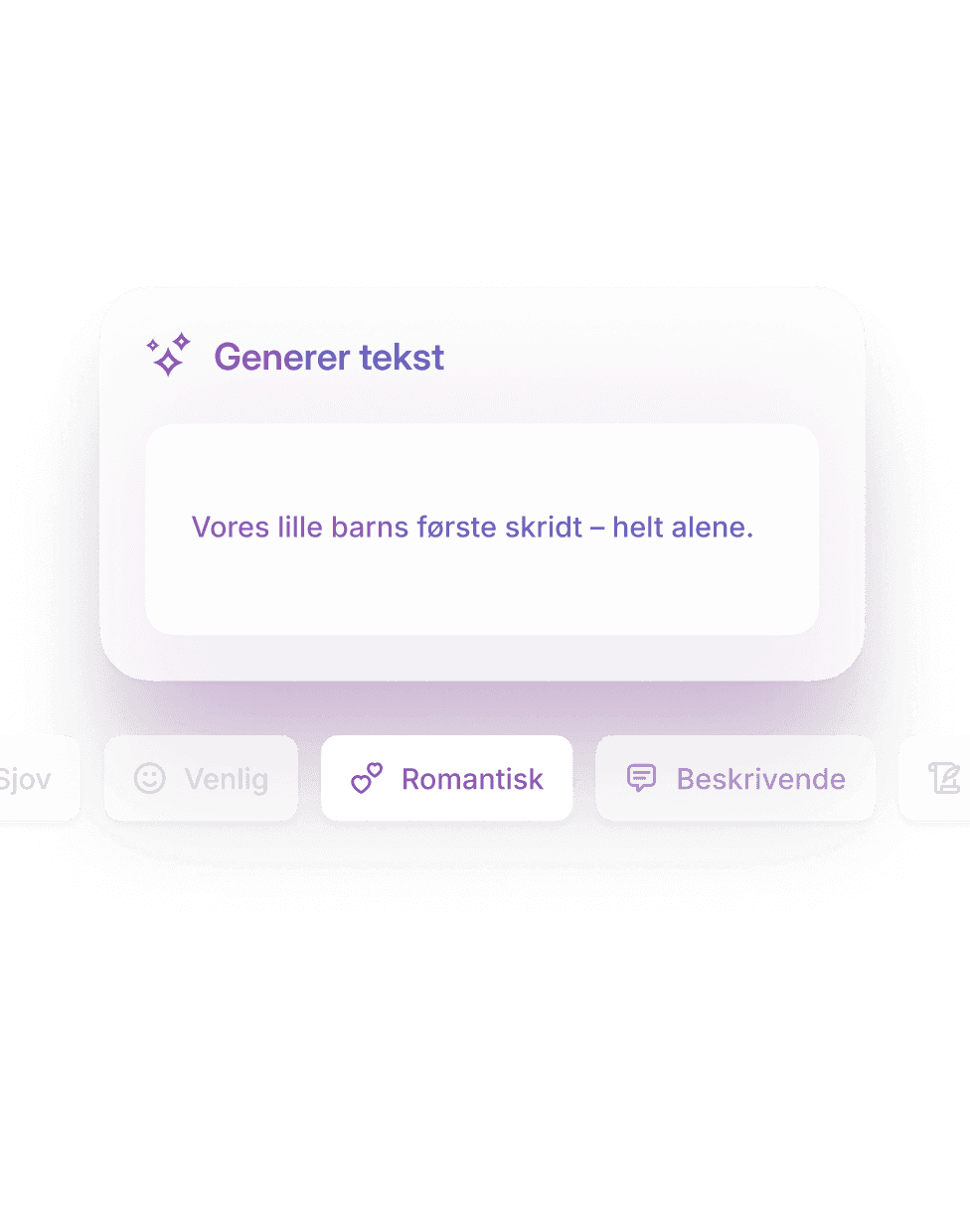 Billedtekster med et enkelt tryk