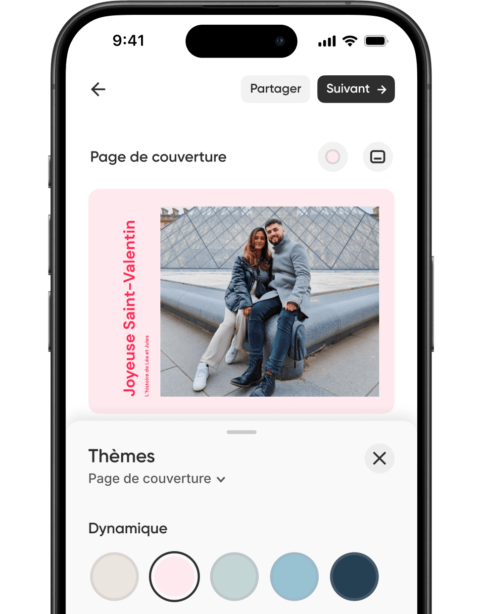 Choisissez la couleur pour chaque page