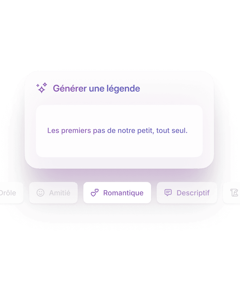 Des légendes en un clic