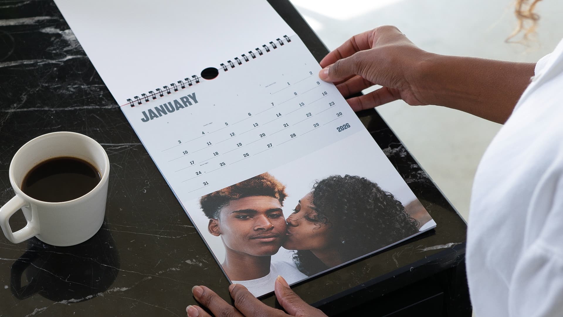 Calendario en vertical